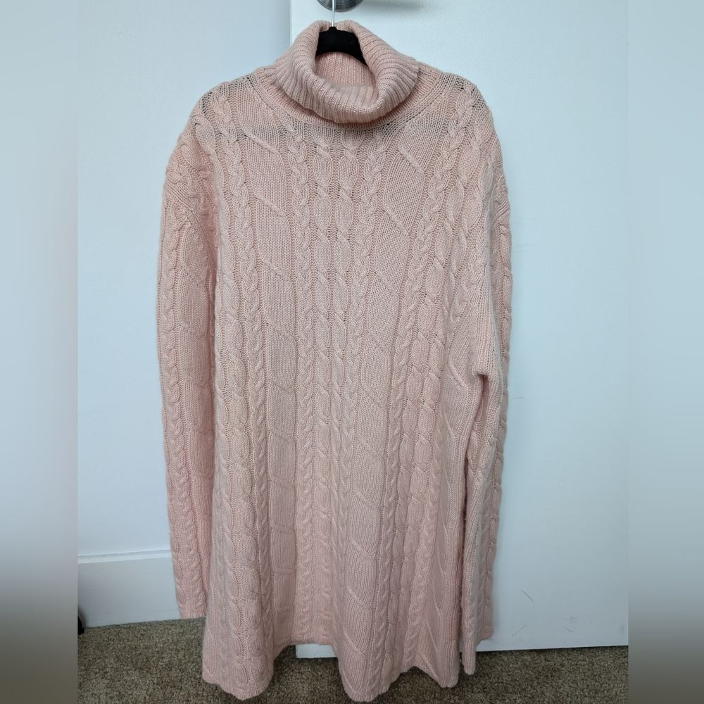 Vintage Henri Bendel 100% Cashmere Cable Knit Turtleneck Sweater